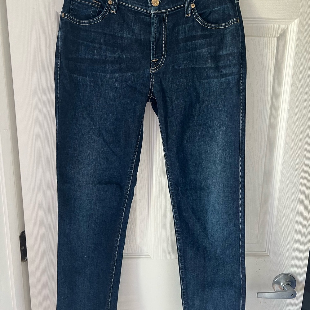 7 For All Mankind Dark Blue Skinny Jeans